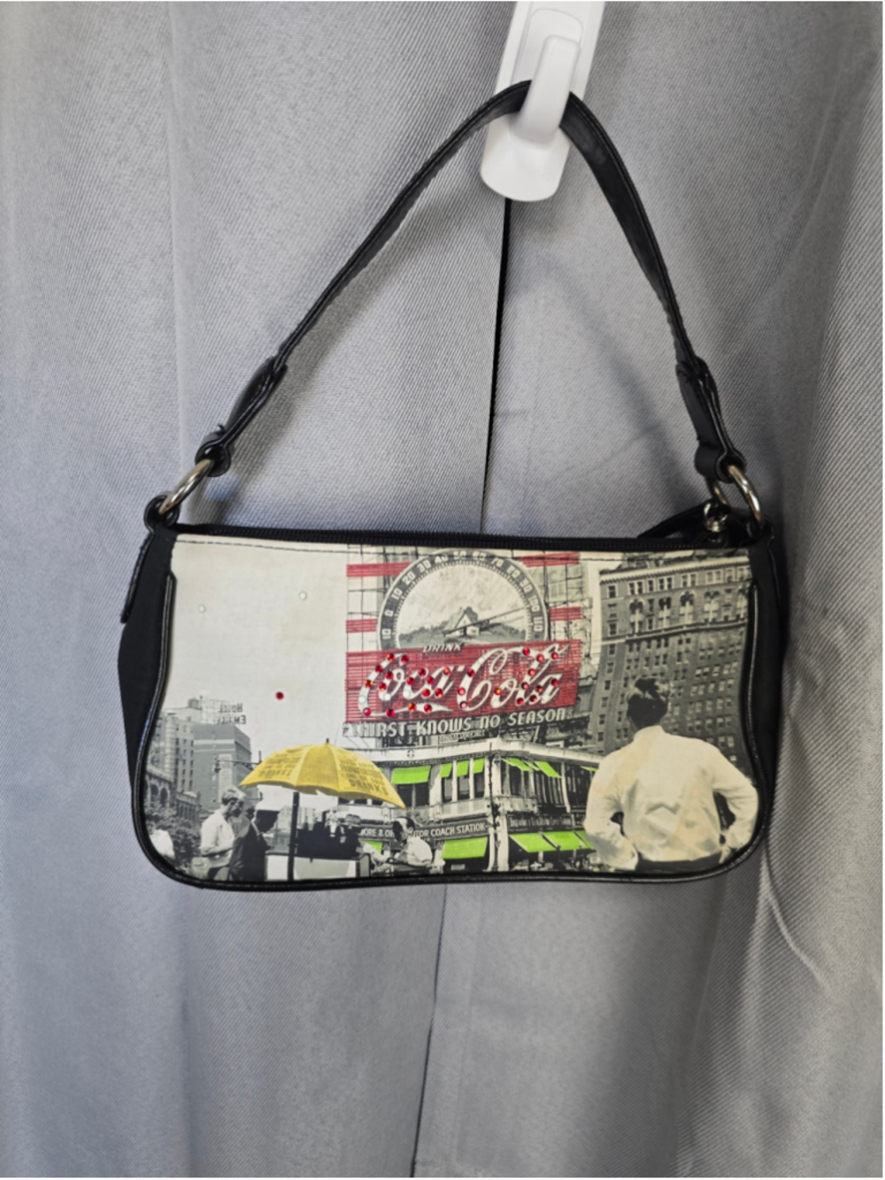 Women's LIFE Coca-Cola Shoulder Bag One Size Black and White